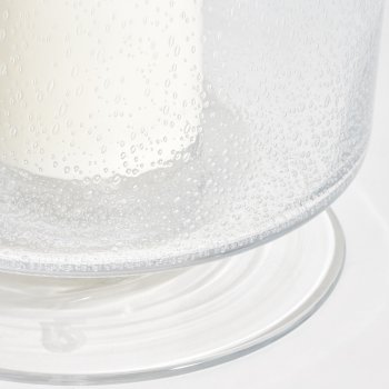 Càdiz stormlantern, clear glass with oxygenbubbles