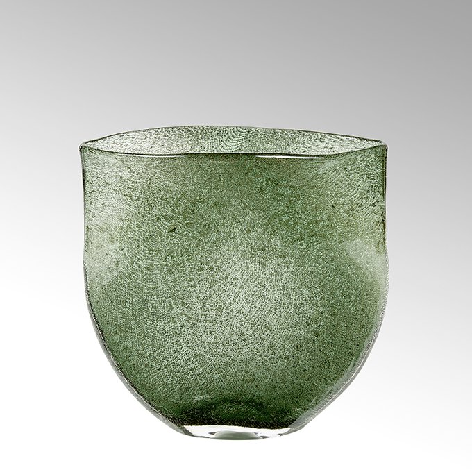 Perugino vase, oval, darkgreen