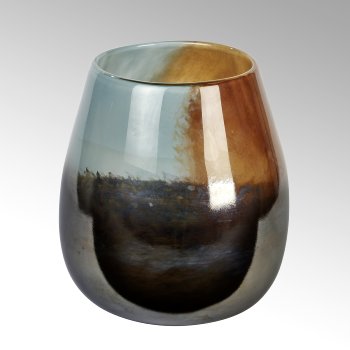 Quercia glass vase mulitcolour stone mouth blown
