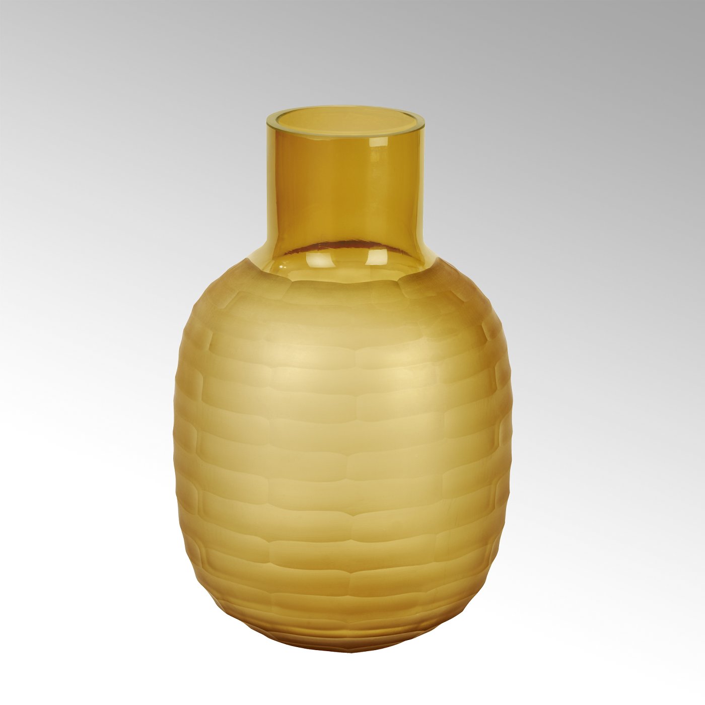 Bronzino glass vase honey mouth blown,