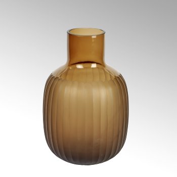 Bronzino glass vase brown mouth blown,