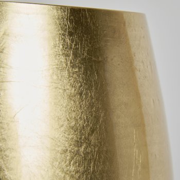 Pompa vase,glass, goldcolour metalfoil,matt,
