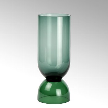Vasari vase,glass, blue/green, H 32 cm D 12 cm