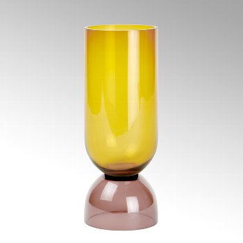 Vasari vase,glass, honey/aubergine,