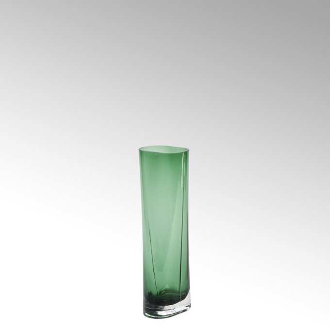 Giorgione vase, glass emerald green