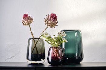 Rizzo, vase, glass violet