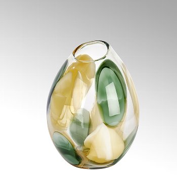Bagodar vase, glass, green/beige