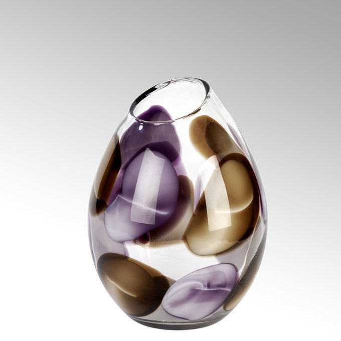 Bagodar vase, glass, violet