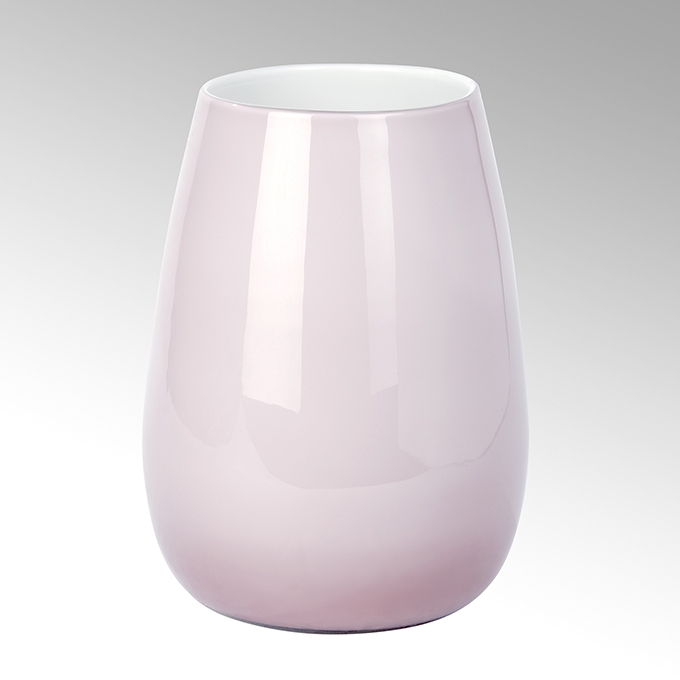 Pisano vase medium double coated glass, quarz H30 cm D22 cm