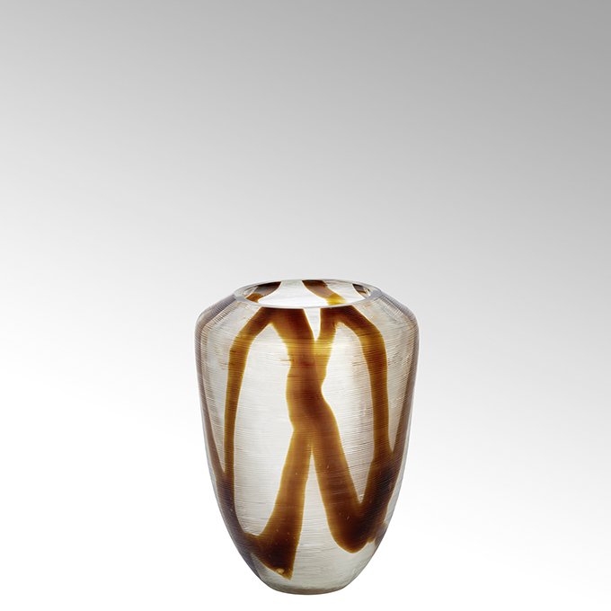 Milena glass vase, hand carved