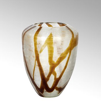 Milena glass vase, hand carved