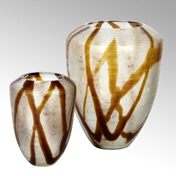 Milena glass vase, hand carved