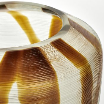 Milena glass vase, hand carved