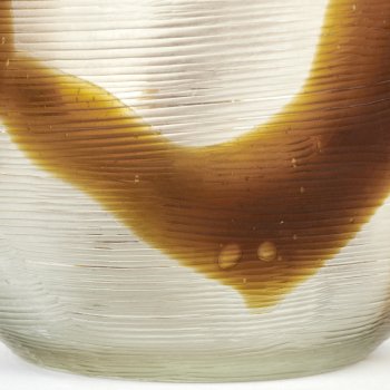 Milena glass vase, hand carved