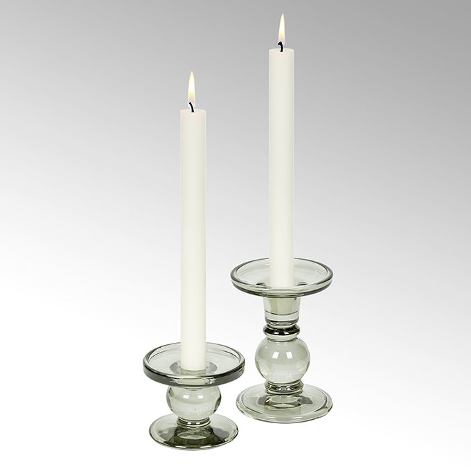 Andratx candleholder glass, smokey grey