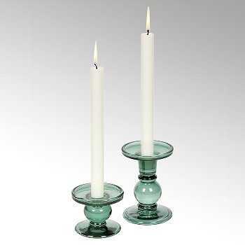 Andratx candleholder glass, salvia green