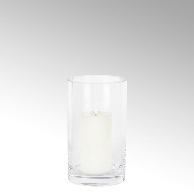 Silvio vase/lantern crystal H 25 D 15 cm