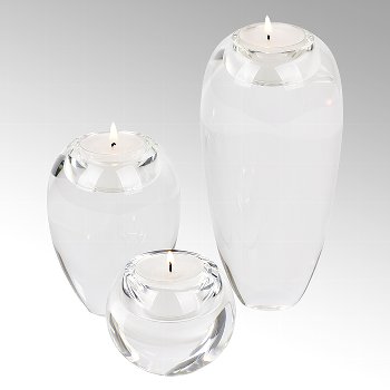 AKTION Teelichthalter Windlicht Glas Außen Silber/Weiss 14x13 cm Innen Farbig