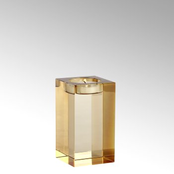 Goniaki tealight holder crystall glass, amber
