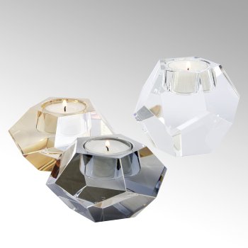 Pentaki tealight holder crystall glass, amber
