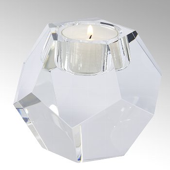 Pentaki tealight holder crystall glass, clear