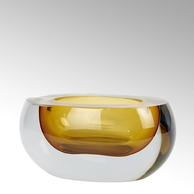 Vasco glass vase anber  H 12 cm L 25 cm B 18 cm