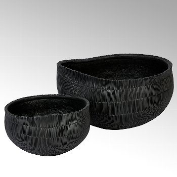 Kaito vessel set of two, outdoor black