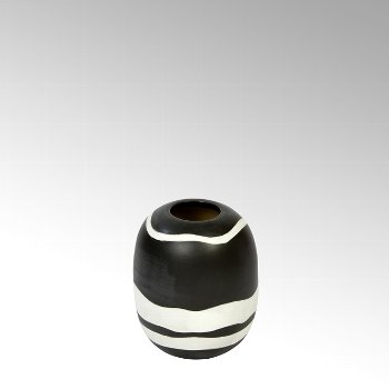 Azuki ceramic pot, black/white