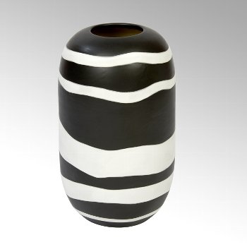 Azuki ceramic pot, black/white