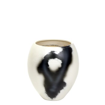 Keiichi brush pot, ivory/ black