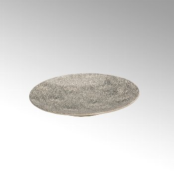 Kaori plate D27,5 black/white krakelee stoneware