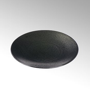 Kaori plate D27,5 black metallic/ray stoneware