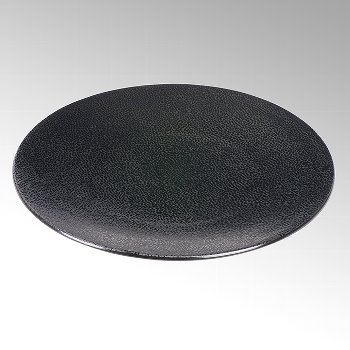 Kaori plate D34,5 black metallic/ray stoneware