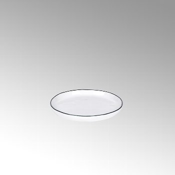 Piana plate white with basalt-grey rim d 13,5 cm