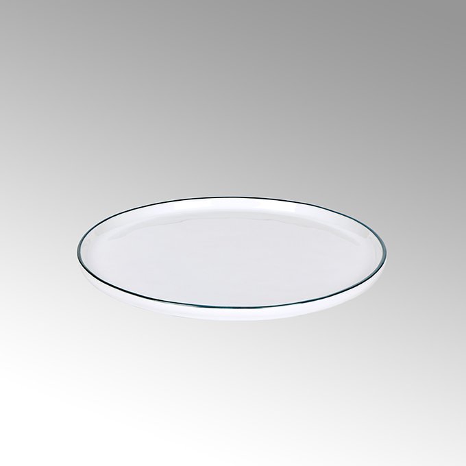 Piana plate white with basalt-grey rim d 21,5 cm