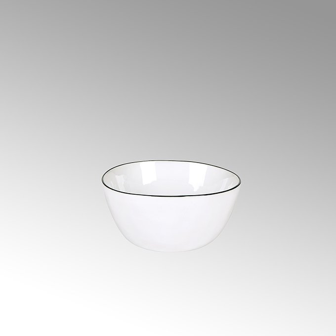 Piana bowl white with basalt-grey rim,