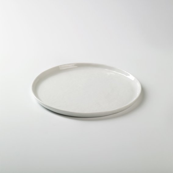 Piana plate, round porcelain, white Dia 21.5 cm