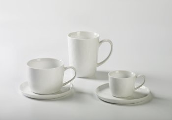 Piana mug with handle porcelain, white H 11 cm,