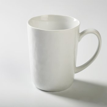 Piana mug with handle porcelain, white H 11 cm,