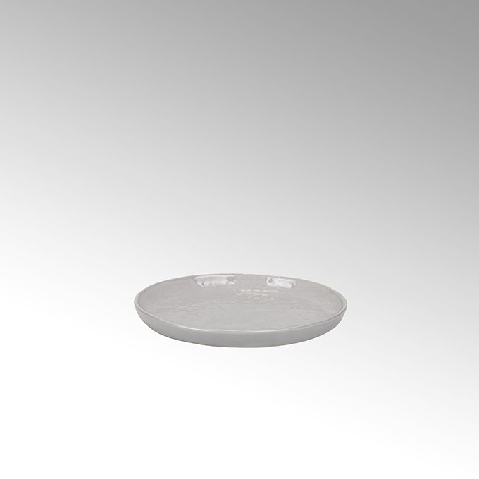 Piana plate, round, stoneware,grey Dia13.5 cm