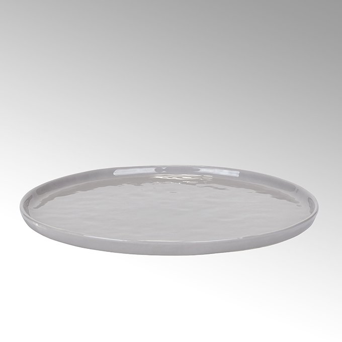 Piana plate, round, stoneware, grey Dia 27 cm