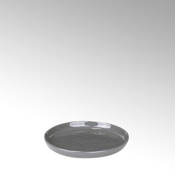 Piana plate, round, stoneware, anthracite,D13.5 cm