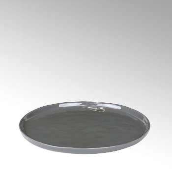 Piana plate,round,stoneware, anthracite,D21.5 cm