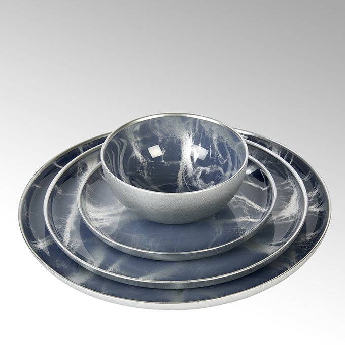 Achat bowl, printed glass