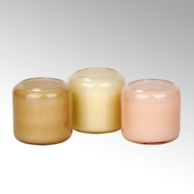 Emanuelle glass H 10,5  cm D 10,5 cm, vanilla