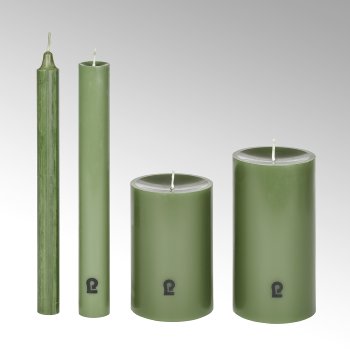 candle, round, linden, H 25 cm, D2,1 cm