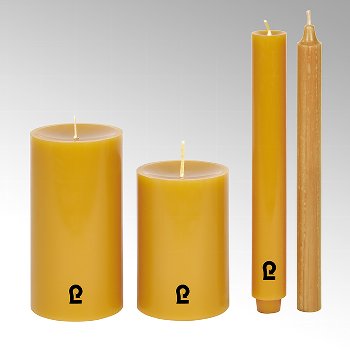 candle, round, mustard, H 25 cm, D2,1 cm