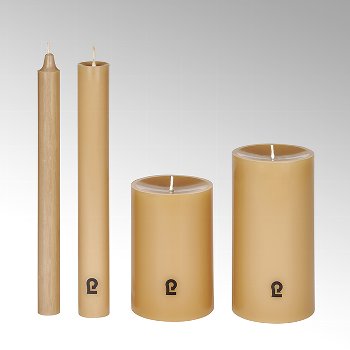 candle, round, sand, H 25 cm, D 2,1 cm