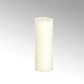 candle, round, ivory H15cm, D8cm