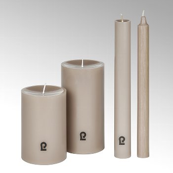 candle, round, pebble, H12 cm, D 8 cm